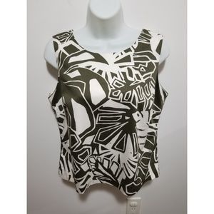 Ralph Lauren green and white sleeveless top